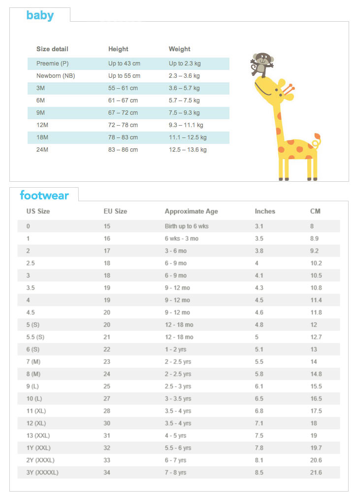 Buy Carters Shoe Size Guide In Stock