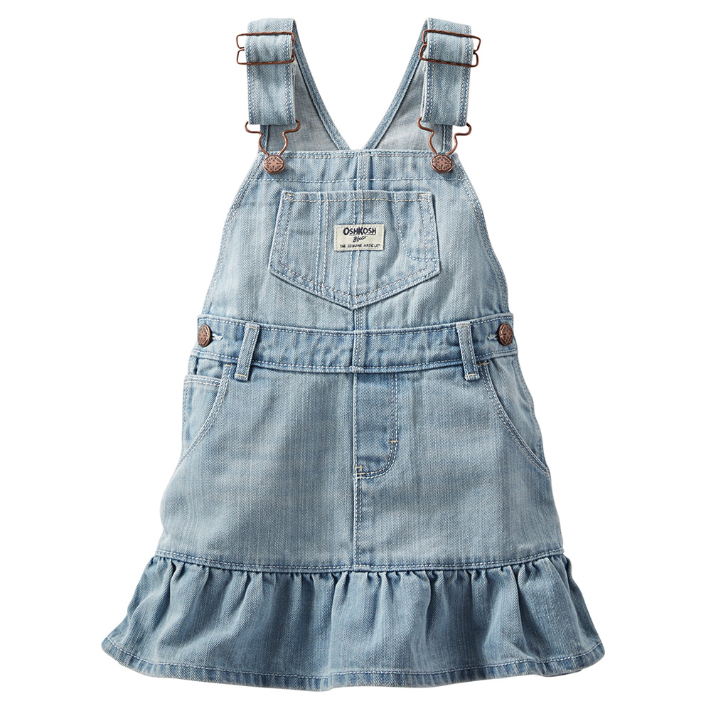 baby girl denim pinafore