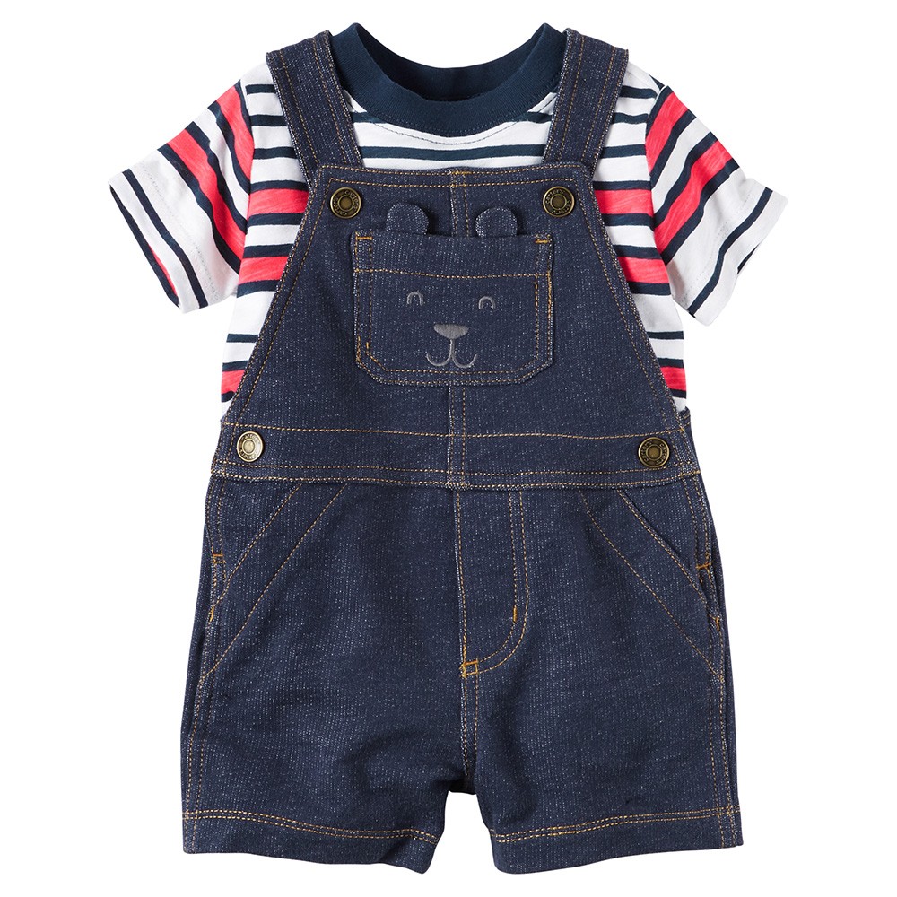 Carter's 2Piece Top & Shortalls Set Baby Boy