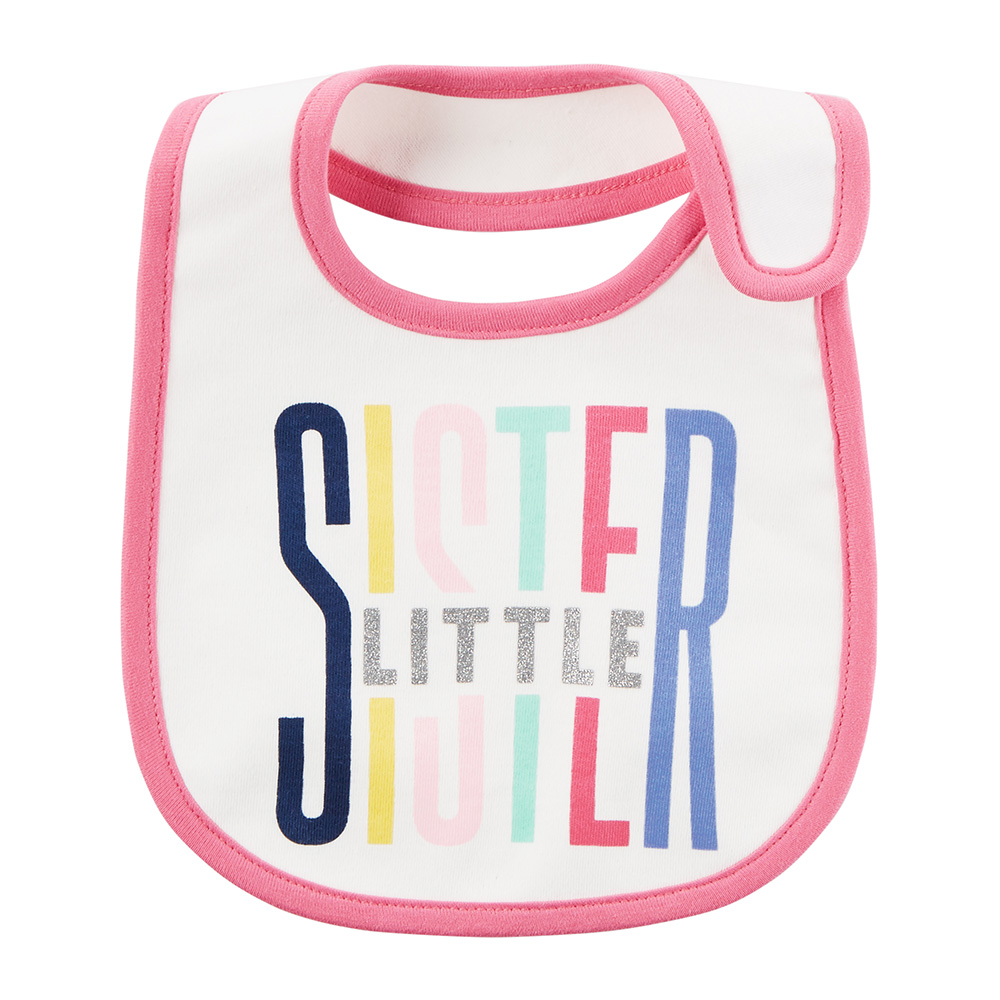 Carter's Little Sister Teething Bib Baby Girl