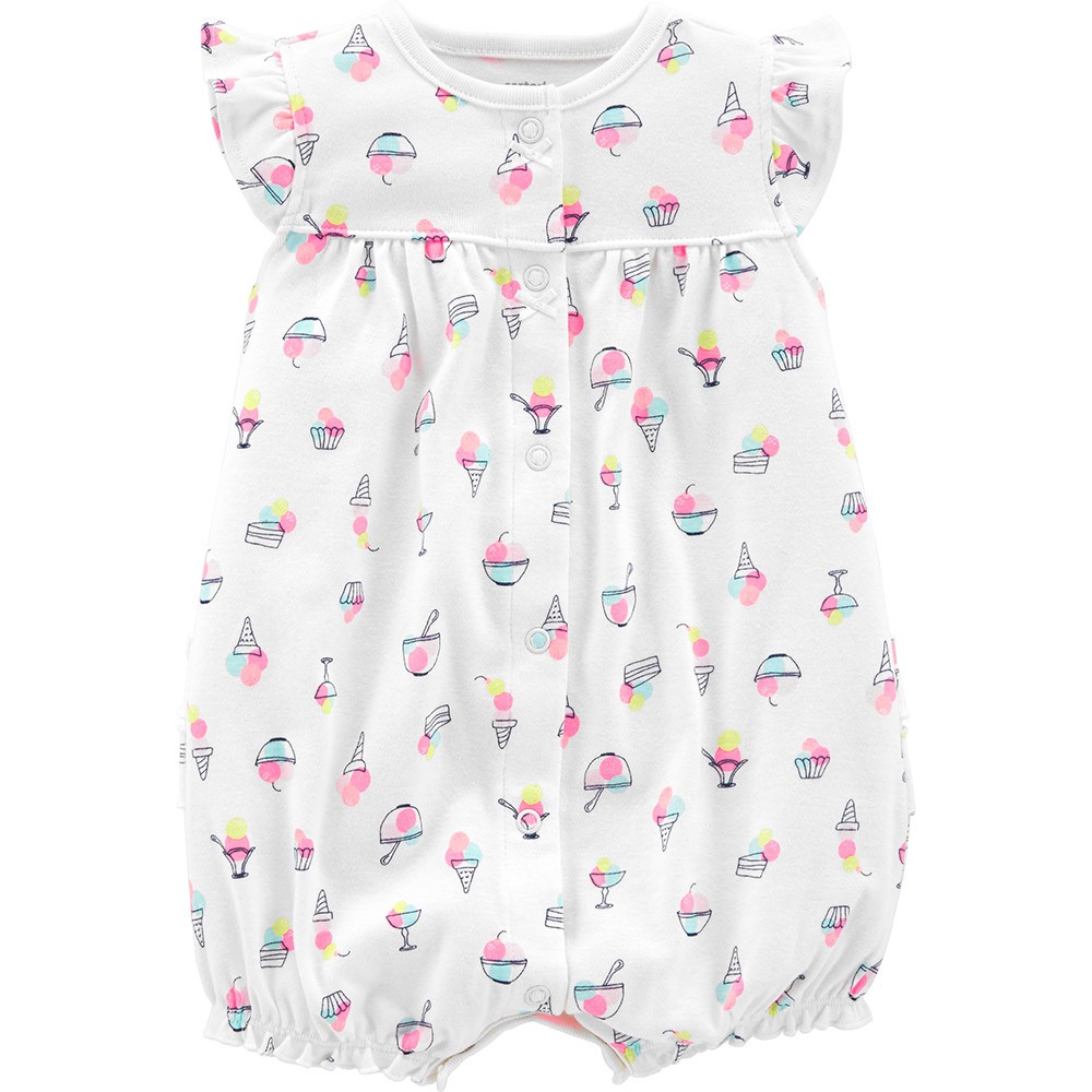 carters ice cream dress Carter's Baby Girls 18M Ice Cream Jersey Dress Pink w/ Diaper Cover 2-Pc  Smocked