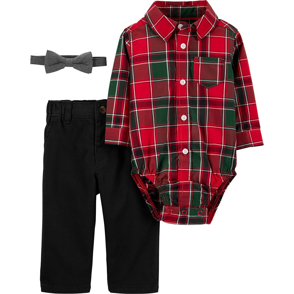 Carter's 3Piece Plaid Dress Me Up Set Baby Boy