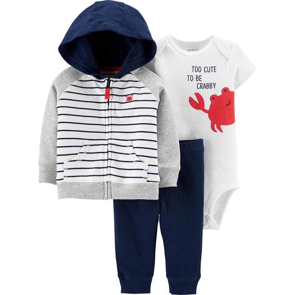 Carter's 3-Piece Crab Little Jacket Set Baby Boy