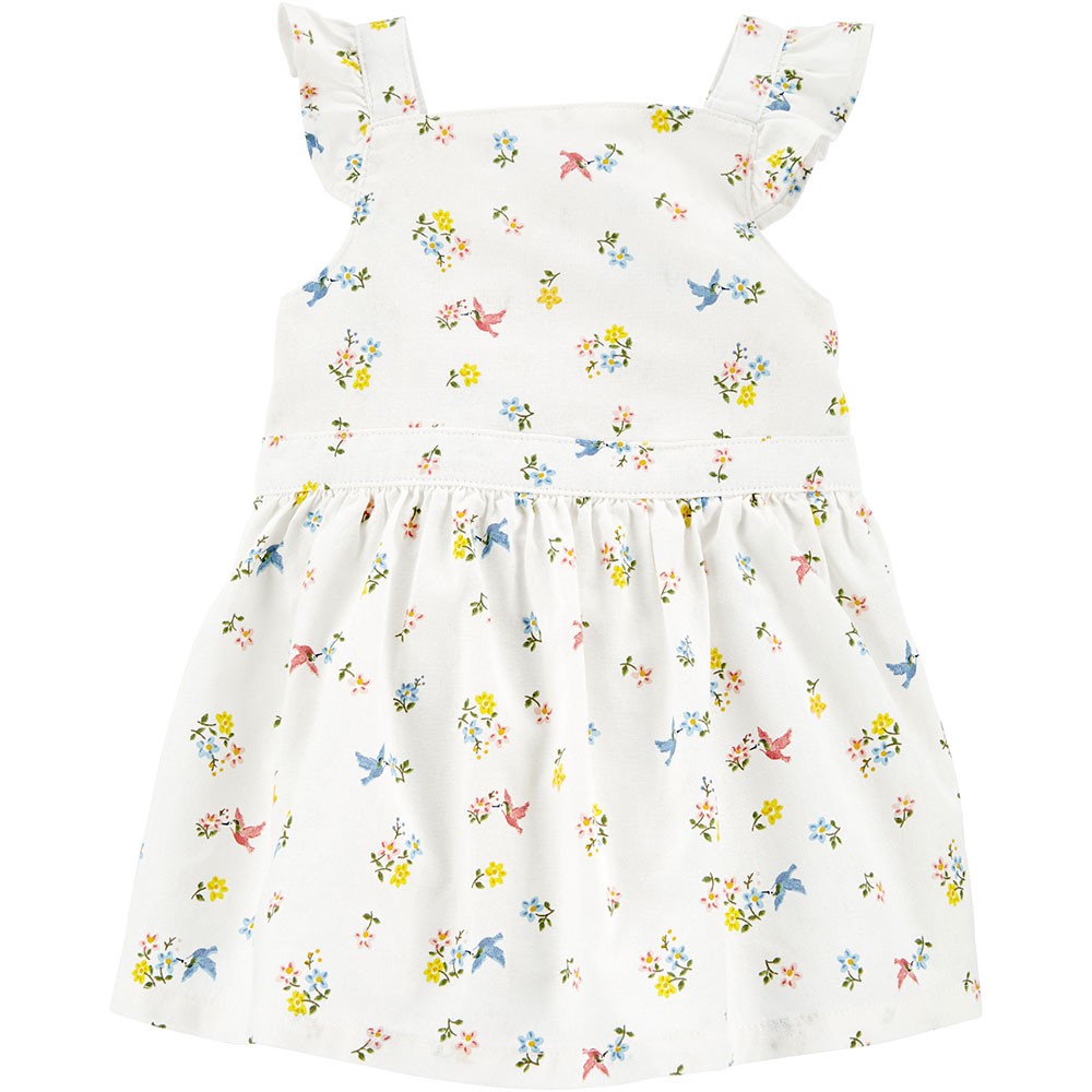 carters blue floral dress Floral Maxi Dress Smocked Bodice Adjustable Straps  Carter & Lane