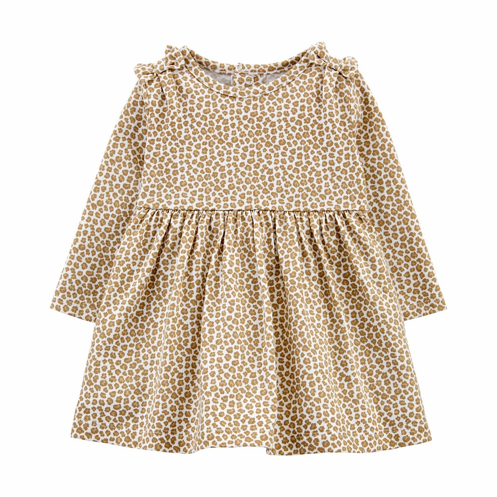 Carter's Leopard Print Jersey Dress | Baby Girl