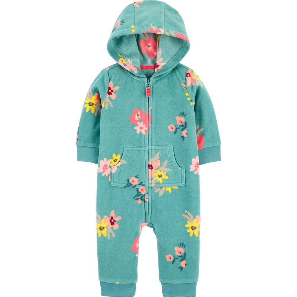 Carter's Floral Fleece Jumpsuit Baby Girl