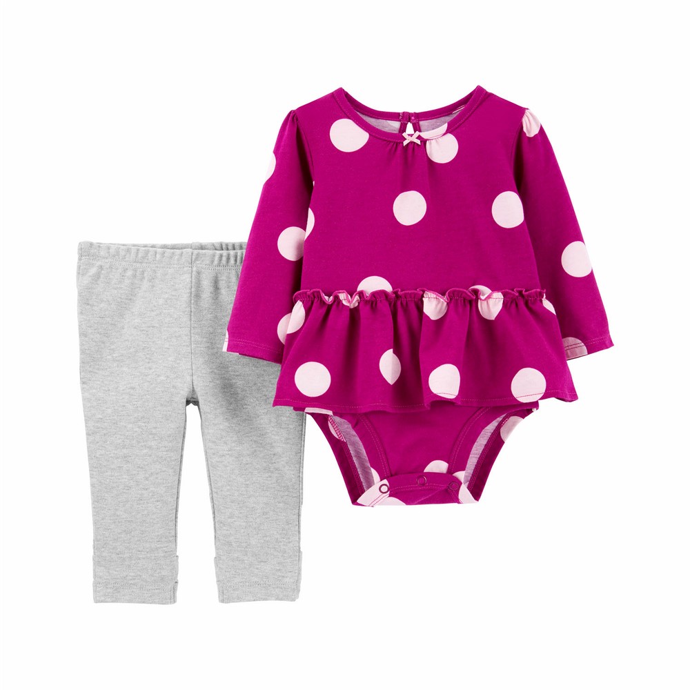 Carter's 2-Piece Polka Dot Bodysuit Pant Set | Baby Girl