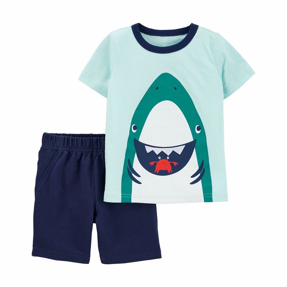 Carter's 2Piece Shark Short Set Baby Boy