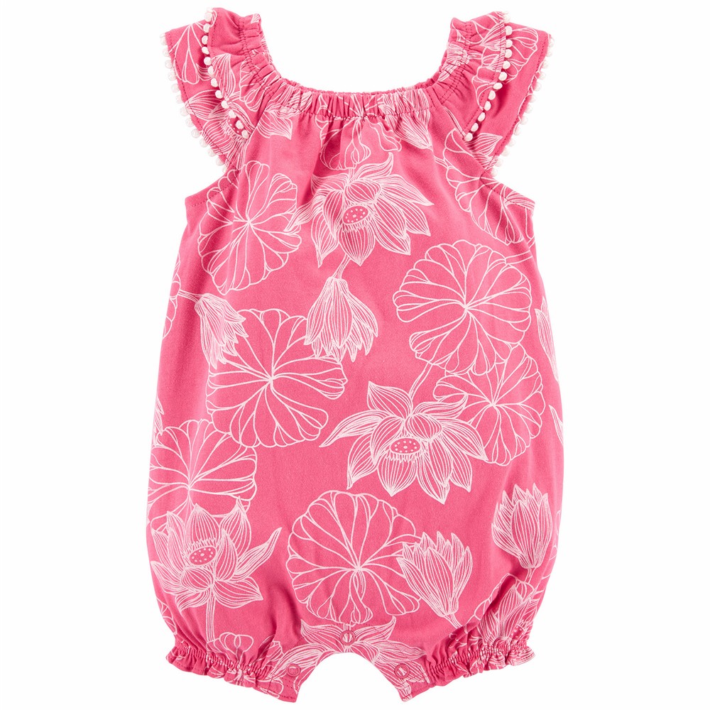 Carter's Floral Cotton Romper Baby Girl