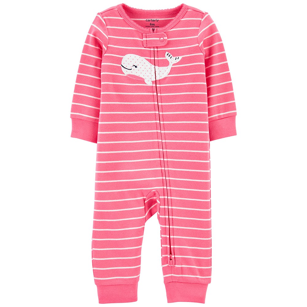 Carter's Whale ZipUp Footless Sleep & Play Baby Girl