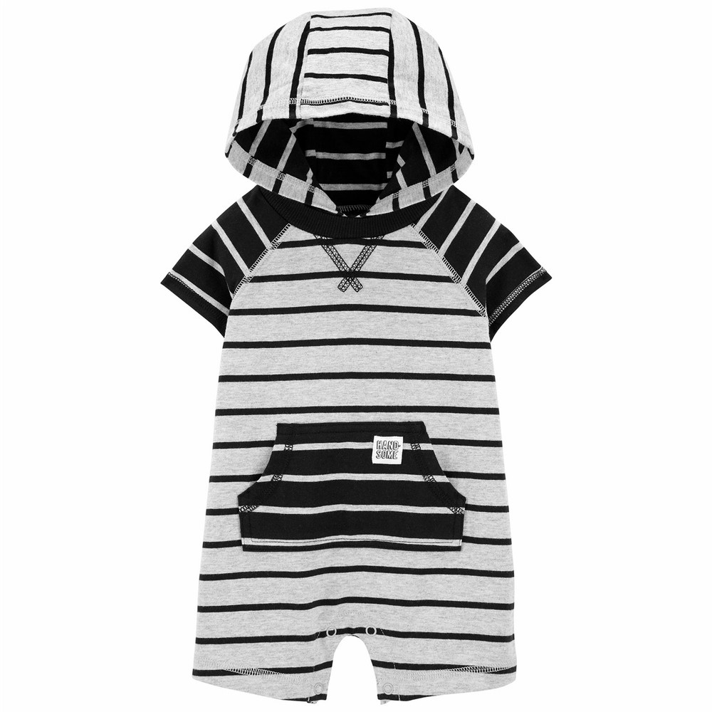 Carter's Hooded Cotton Romper Baby Boy
