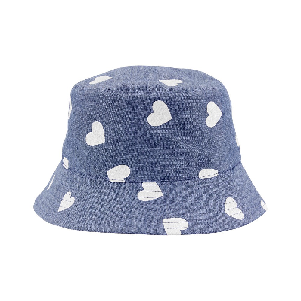 Carter's Chambray Heart Bucket Hat Baby Girl