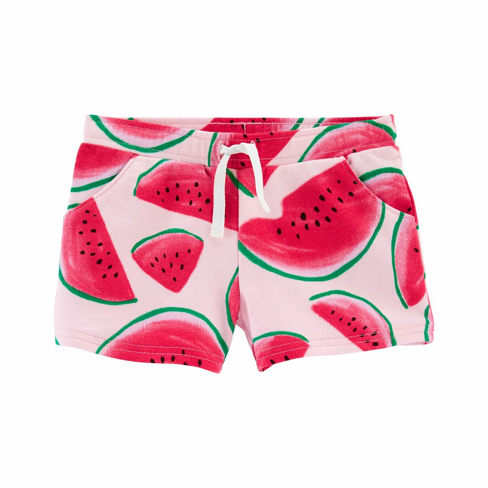 Carter's Watermelon PullOn French Terry Shorts Baby Girl
