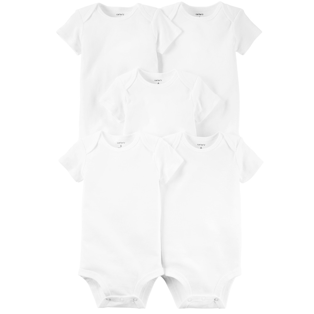 Carter's 5-Pack Basic Original S/S Bodysuits | Baby Unisex