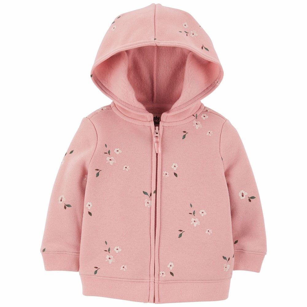 OshKosh B'gosh ZipUp Floral Fleece Hoodie Baby Girl