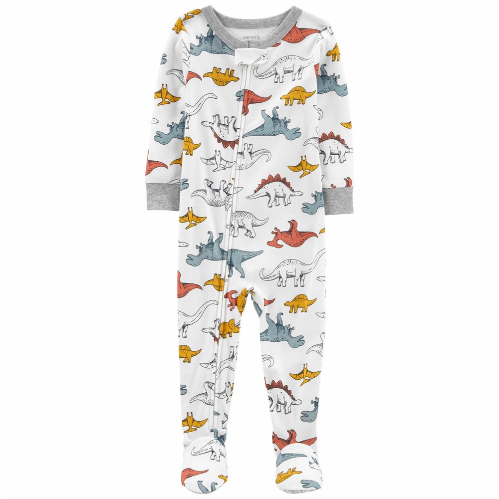 Carter's Baby Boy Dino 2-Way Zip-Up Footie Coverall main image 1