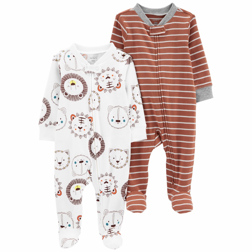 Carter's Baby Boy Lion 2-Way Zip-Up Footie Coverall