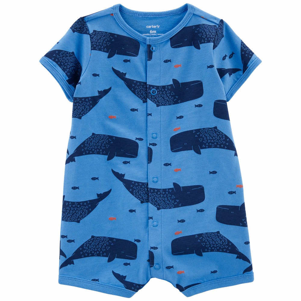 Carter's Whale SnapUp Romper Baby Boy
