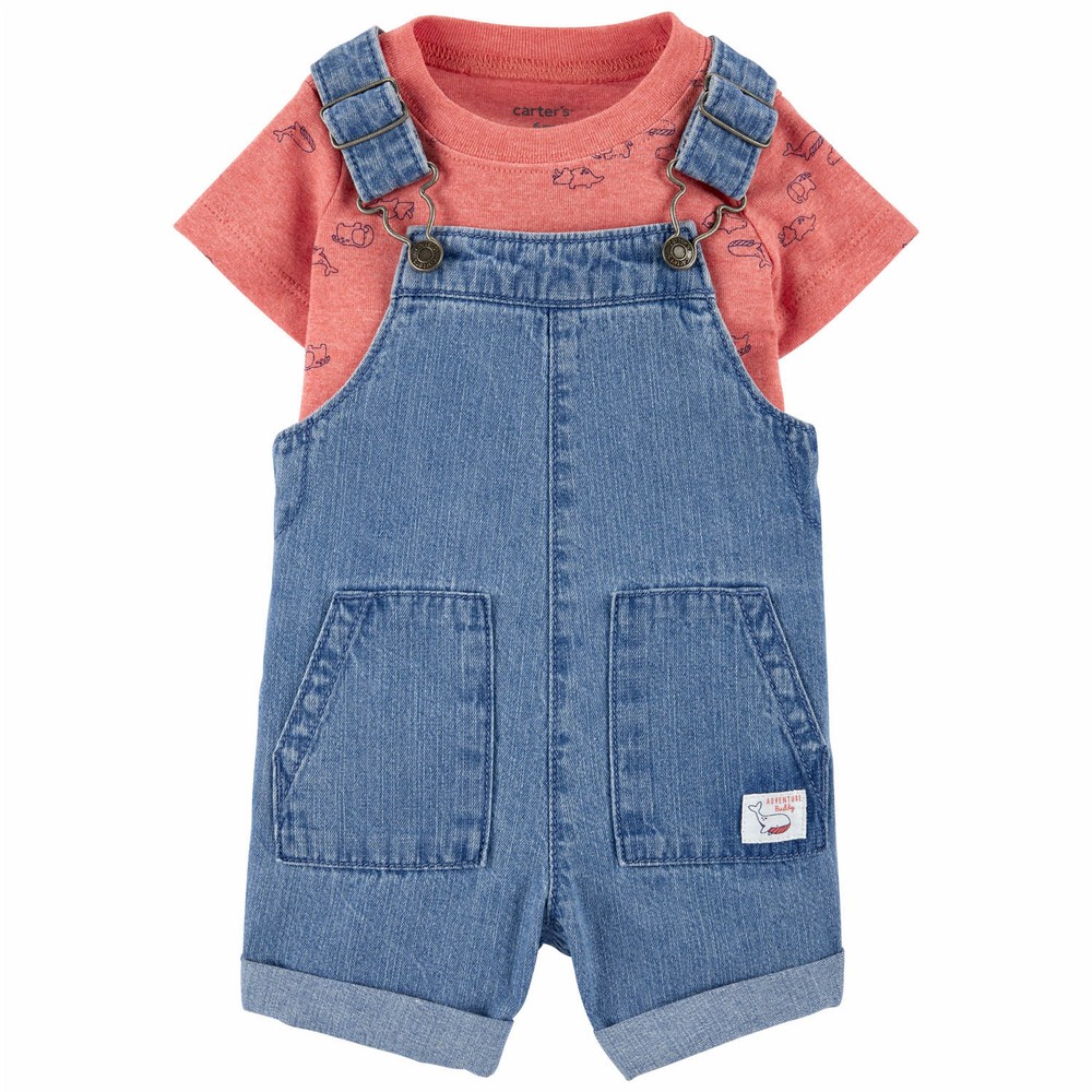 Carter's 2Piece Tee & Shortalls Set Baby Boy