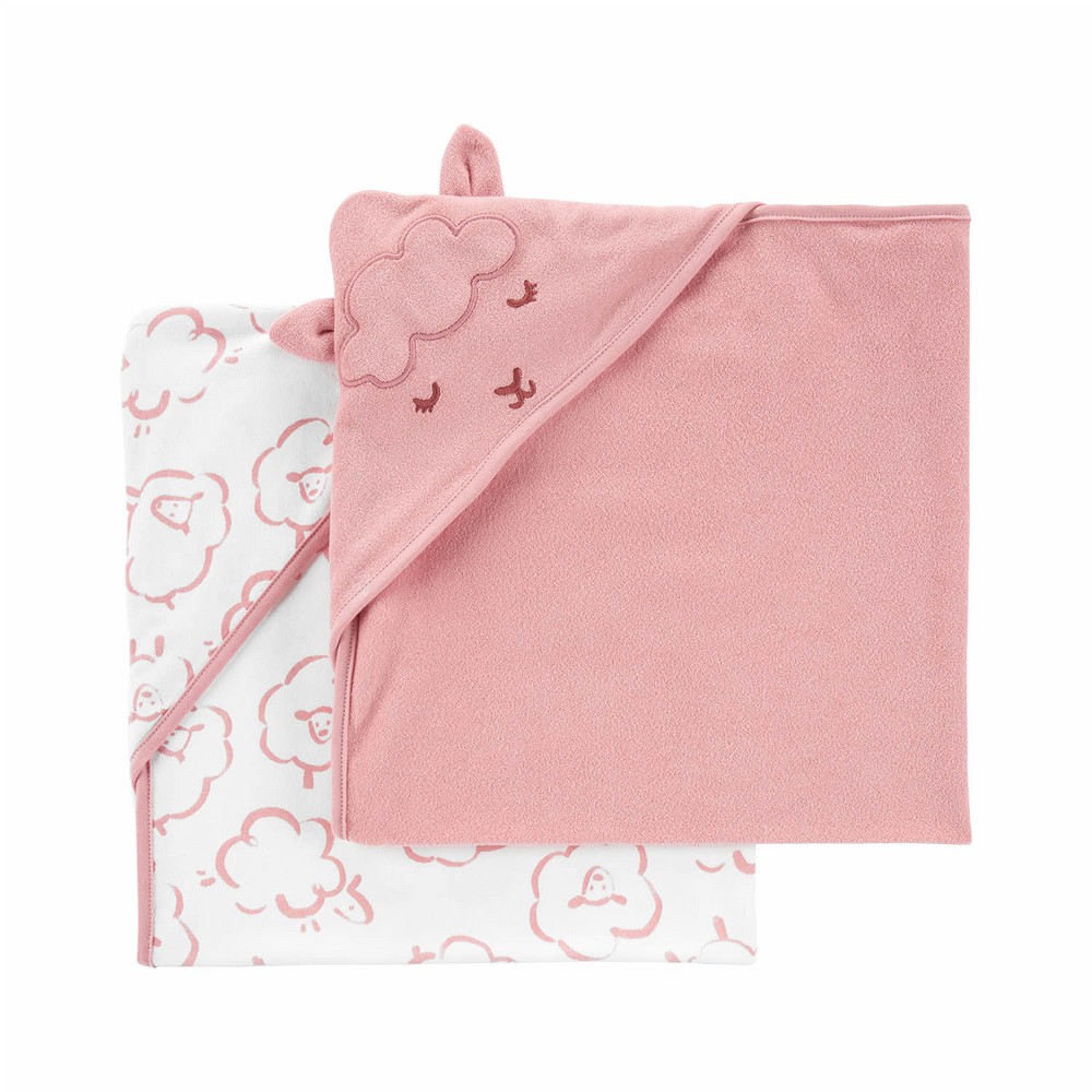 Carter's 2pc Baby Neutral Hooded Towels - Yellow main image 1