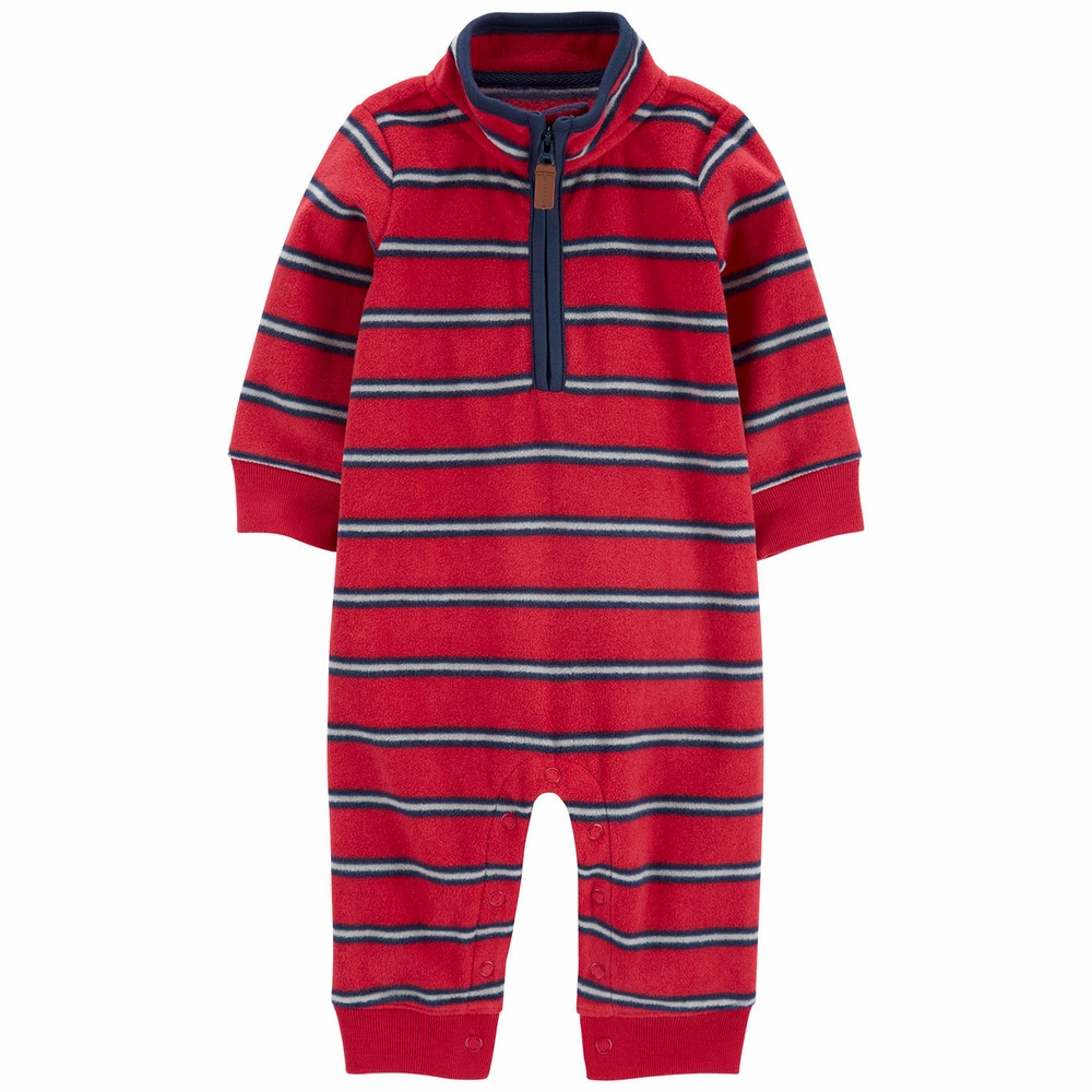 Carter's Striped Fleece Jumpsuit Baby Boy