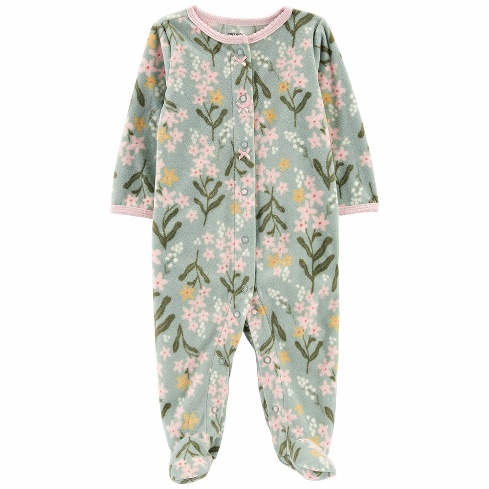 Carter's Floral SnapUp Fleece Sleep & Play One Piece Baby Girl