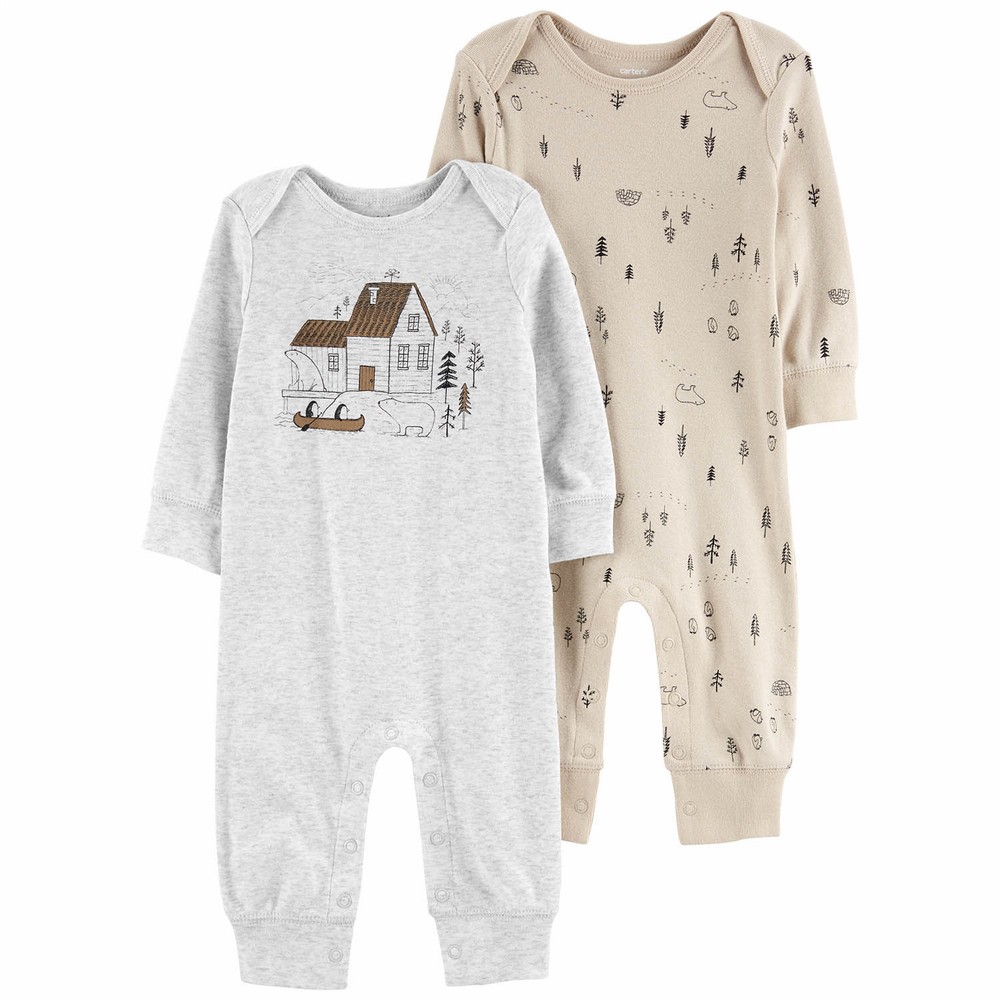 Carter's Baby 2-Pack Zip-Up Jumpsuits