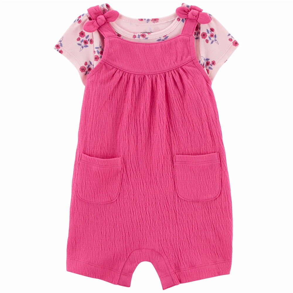 Carter's Baby Girl Horse Print 2-Way Zip-Up Footie Coverall main image 1