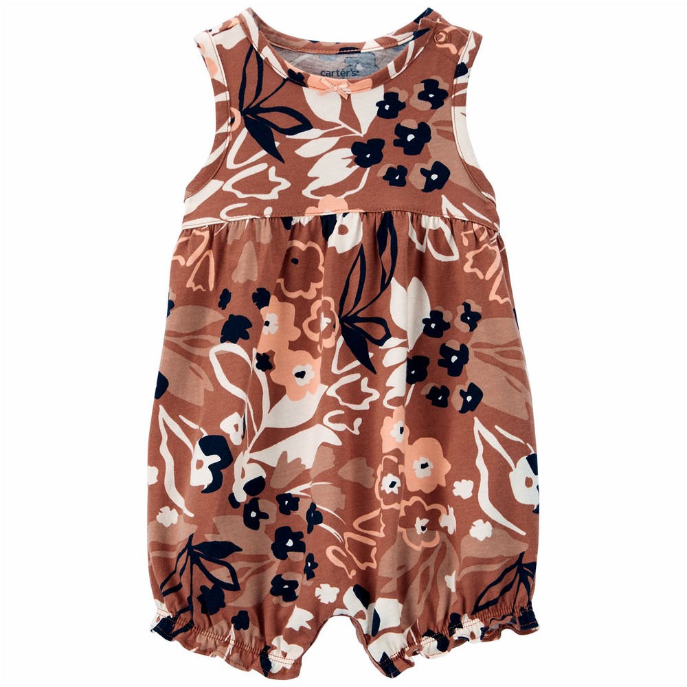 Carter's Rompers Carter's Floral Jersey Romper | Baby Girl