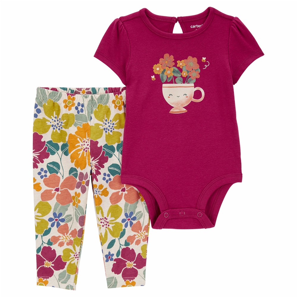 Carter's Baby Girl 3-Piece Lemon Bodysuits & Pant Set - Yellow/White