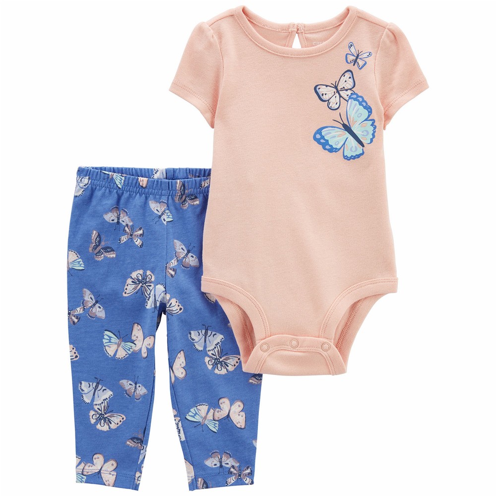 Carter's 2-Piece Butterfly Bodysuit Pant Set | Baby Girl