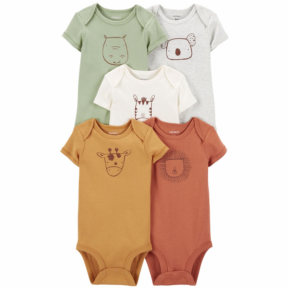 Carter's 5pc Baby Neutral Birds Bodysuit Set main image 1