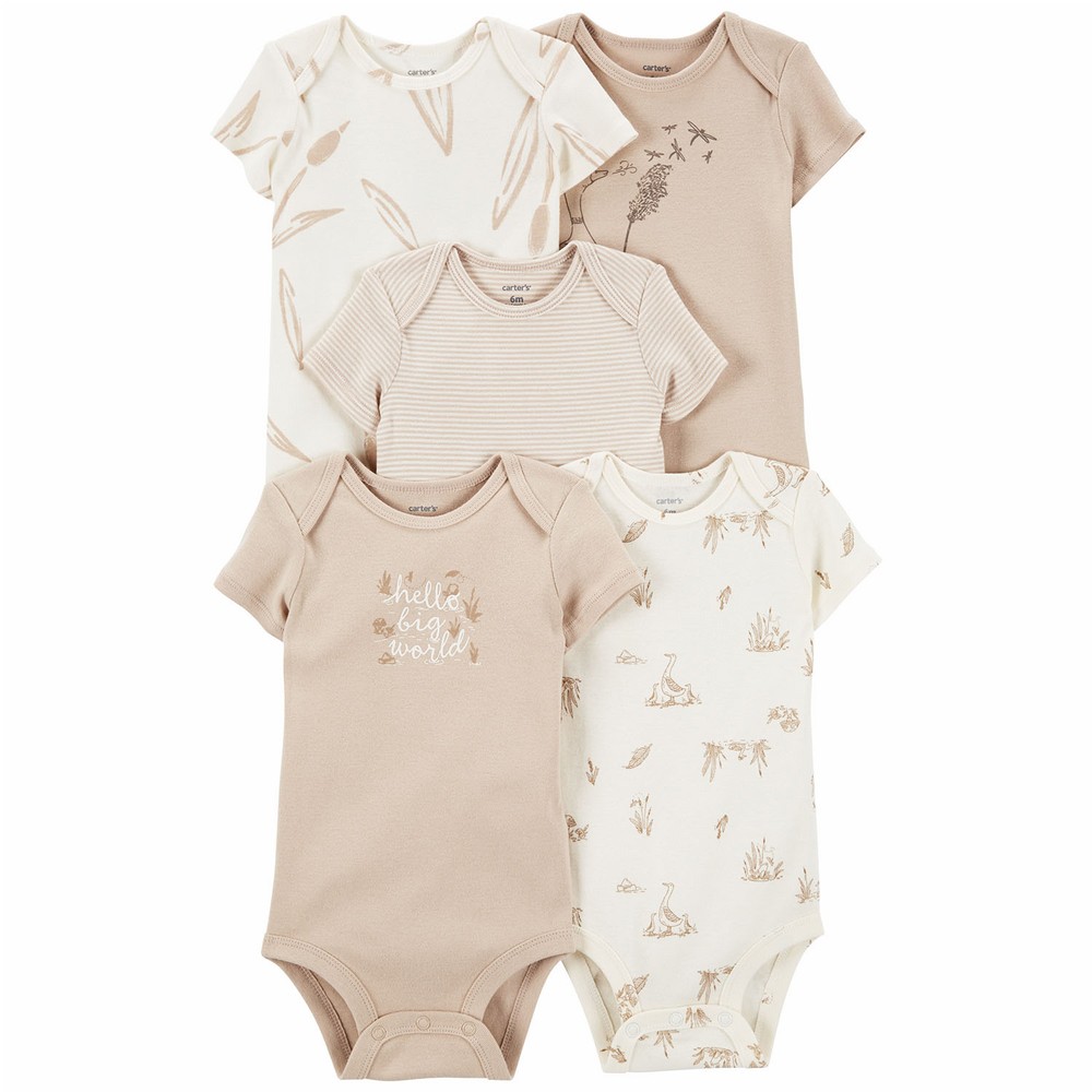 Carter's 5-Pack Short-Sleeve Bodysuits | Baby Neutral