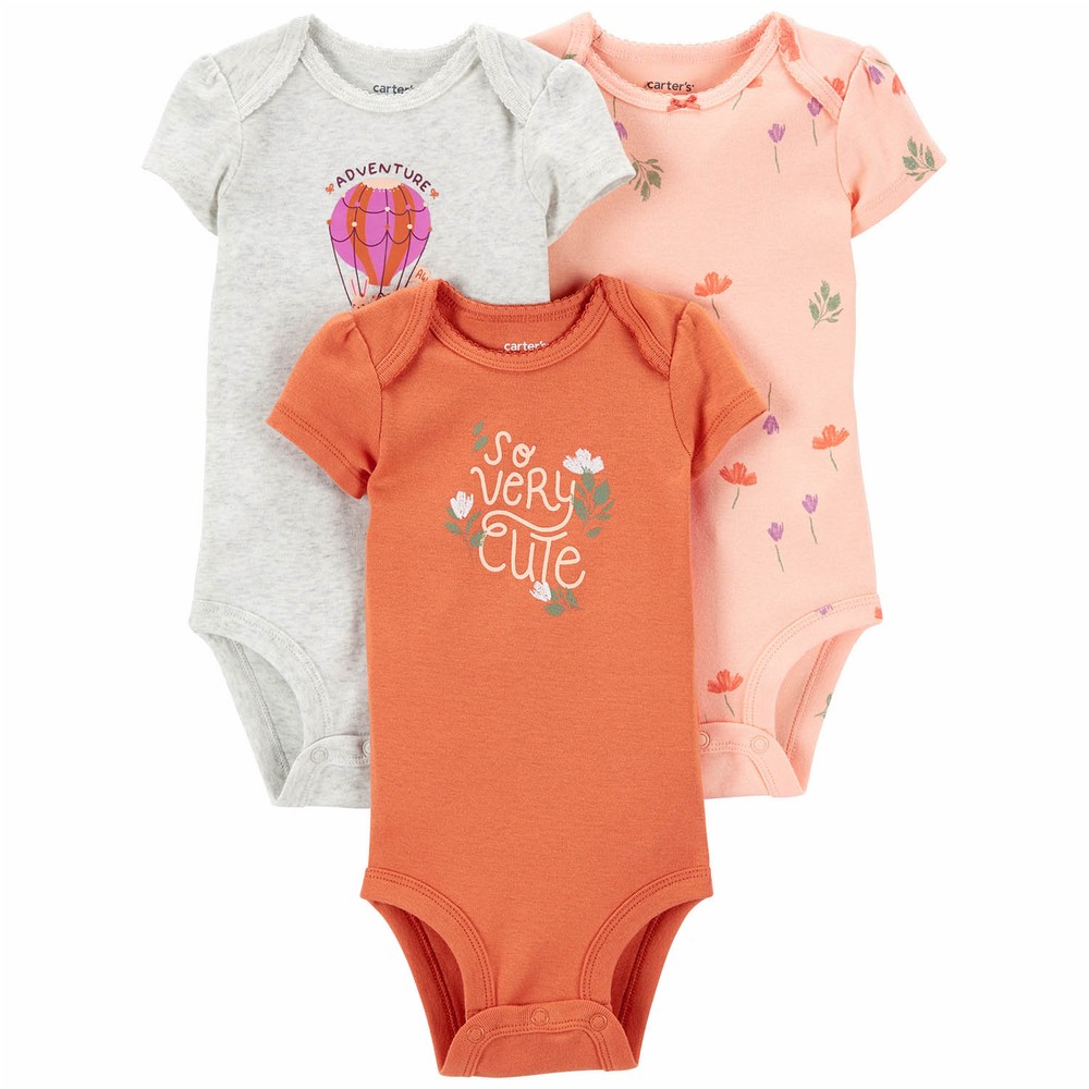 Carter's 3-Pack S/S Original Bodysuits Baby Girl