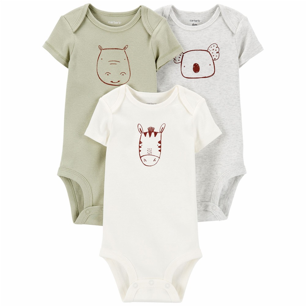 Carter's 3-Pack Short-Sleeve Bodysuits | Baby Neutral