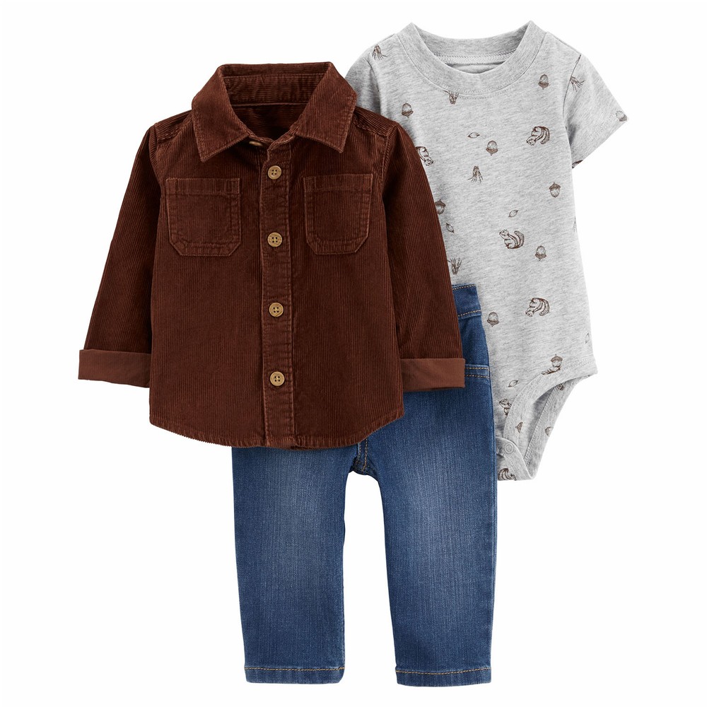Shacket Infant Carter's 3-Piece Corduroy Shacket Set | Baby Boy