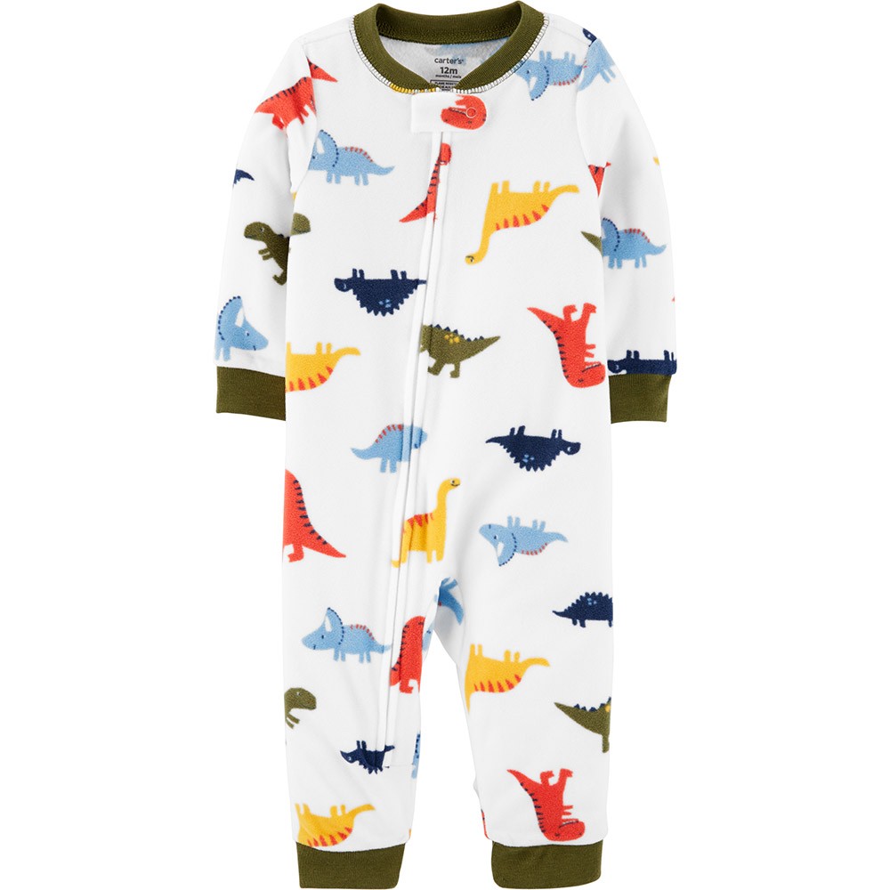 Carters fleece dinosaur deals pajamas