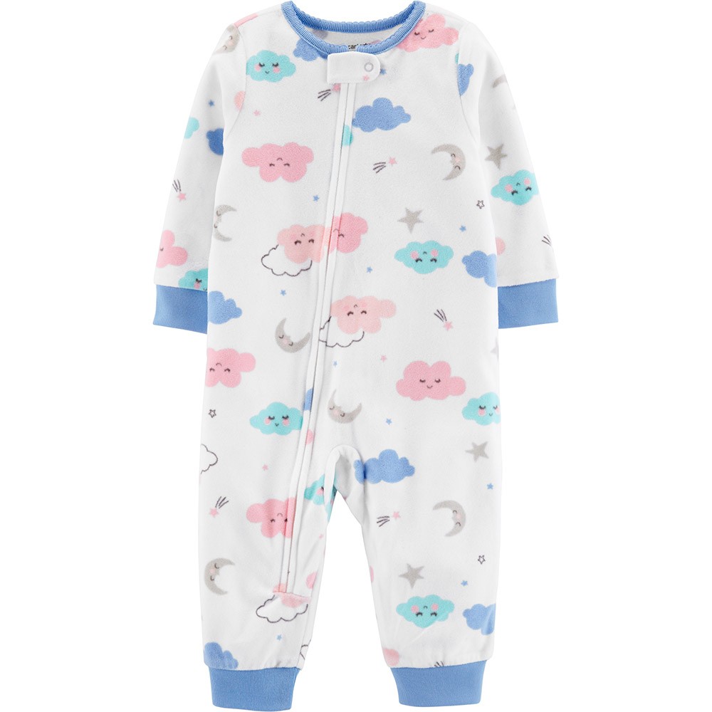 Carter's Clouds Fleece Footless One Piece Pjs Toddler Girl
