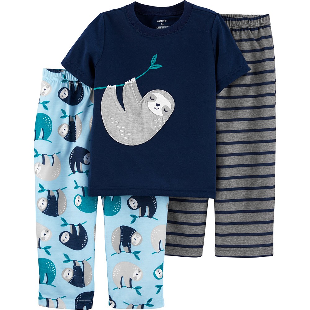 Carter's 3-Piece Sloth Poly PJs Toddler Boy - Main Image