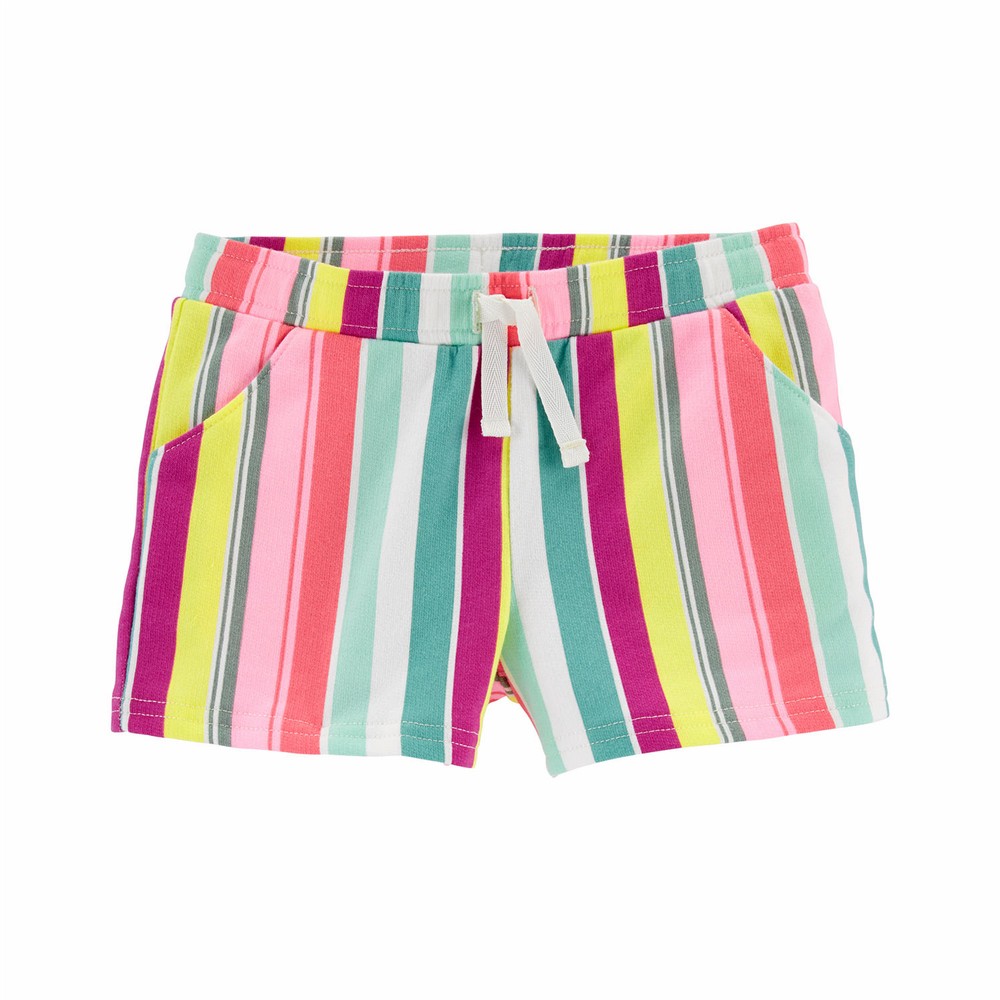 Carter's Striped PullOn French Terry Shorts Toddler Girl