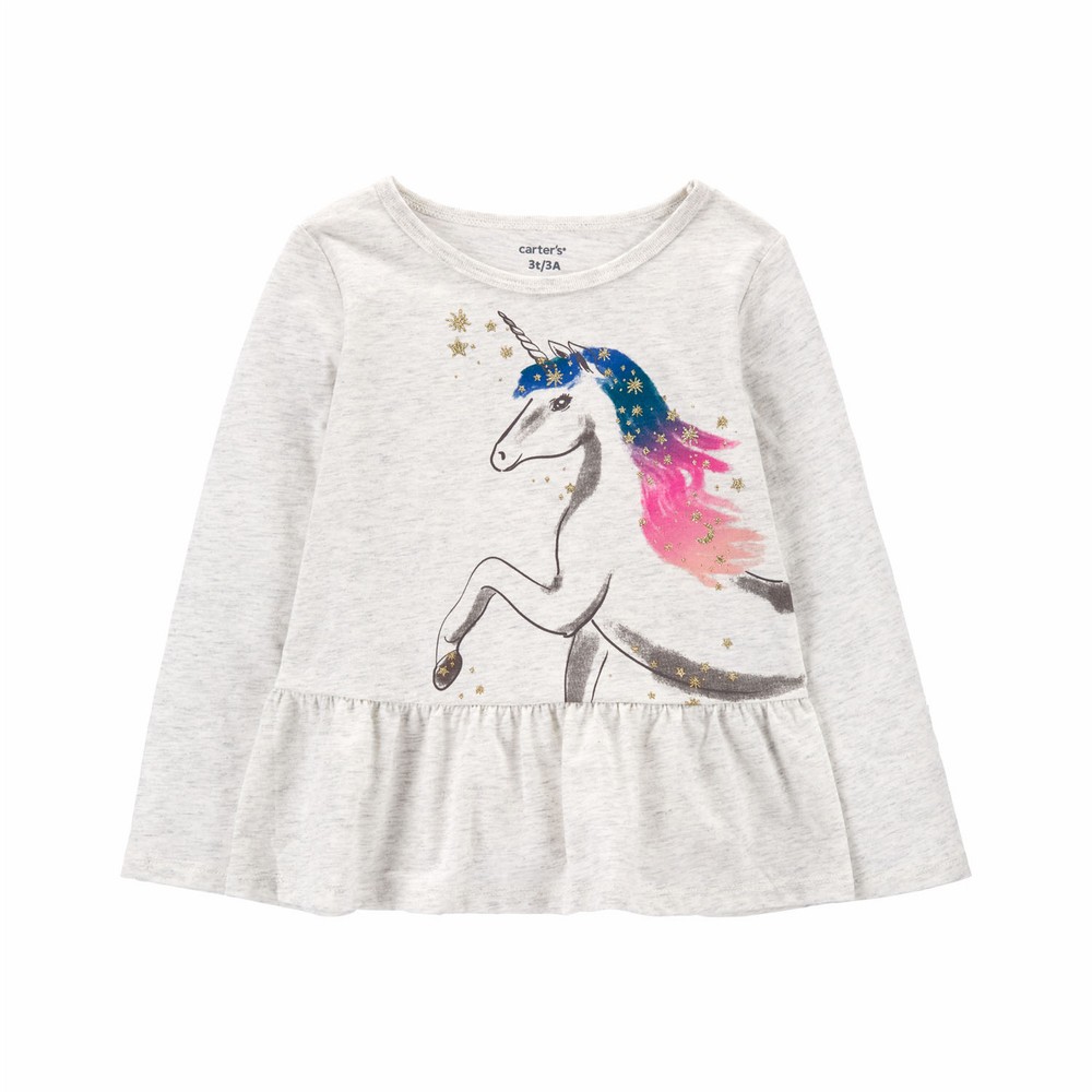 Carter s Unicorn Jersey Top Toddler Girl
