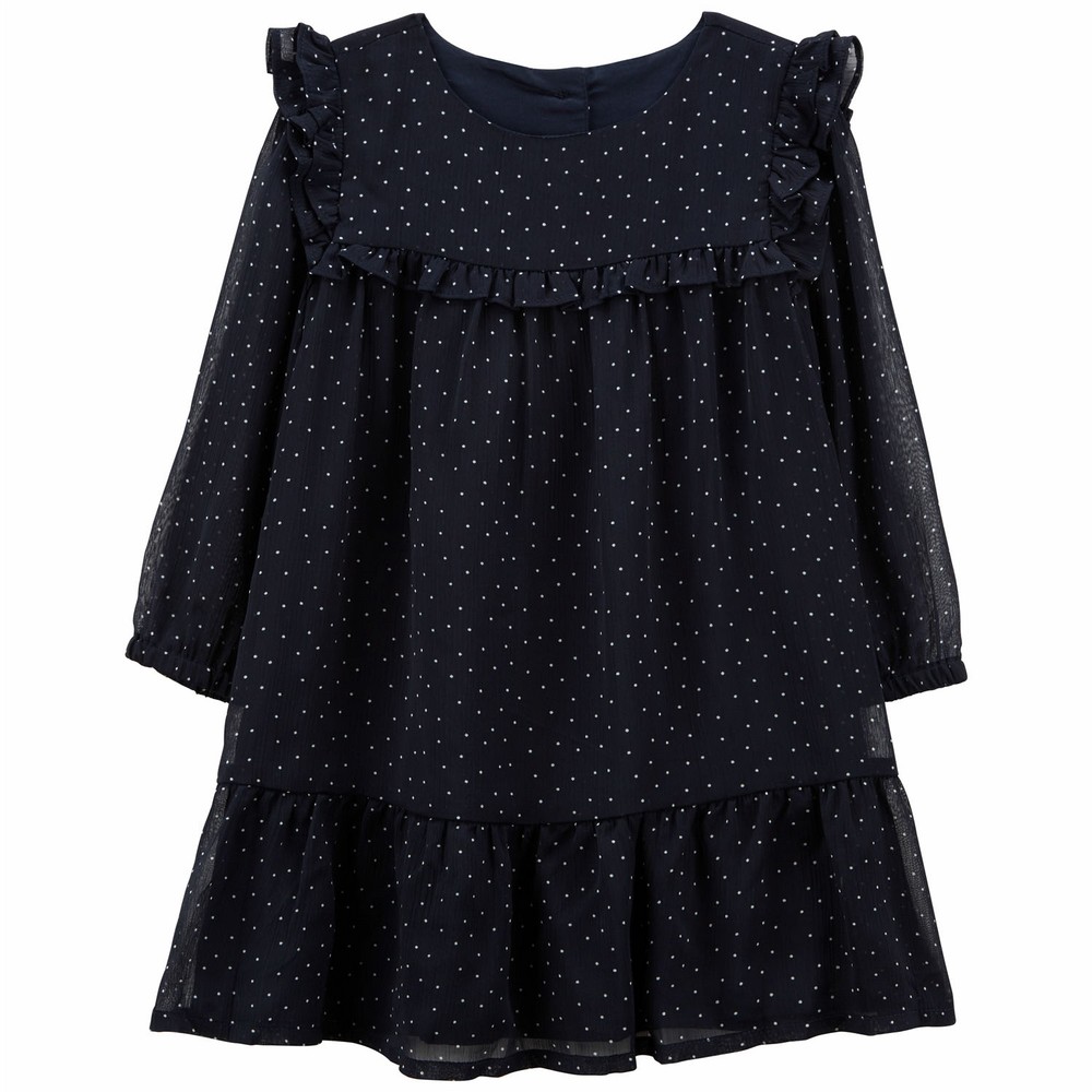 OshKosh Baby Girl Navy Dots Dress