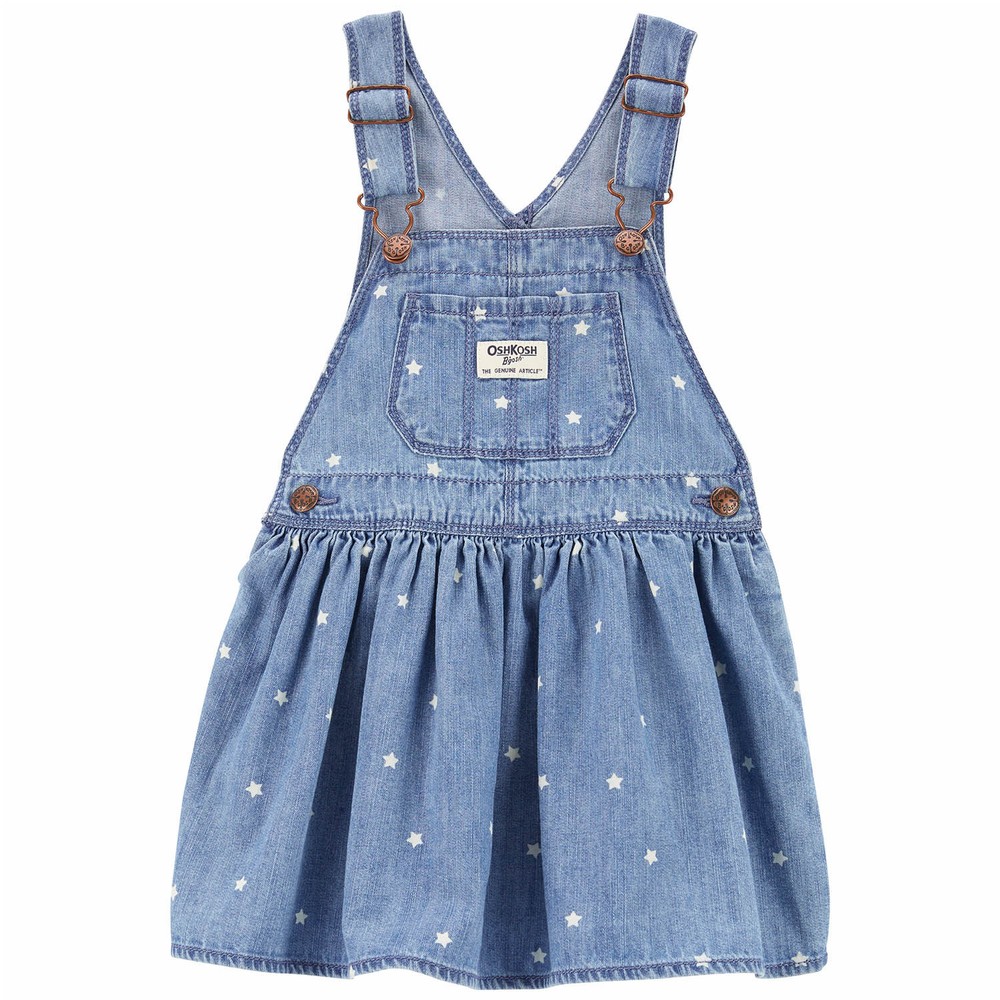 OshKosh B'gosh Star Print Denim Jumper Dress | Toddler Girl