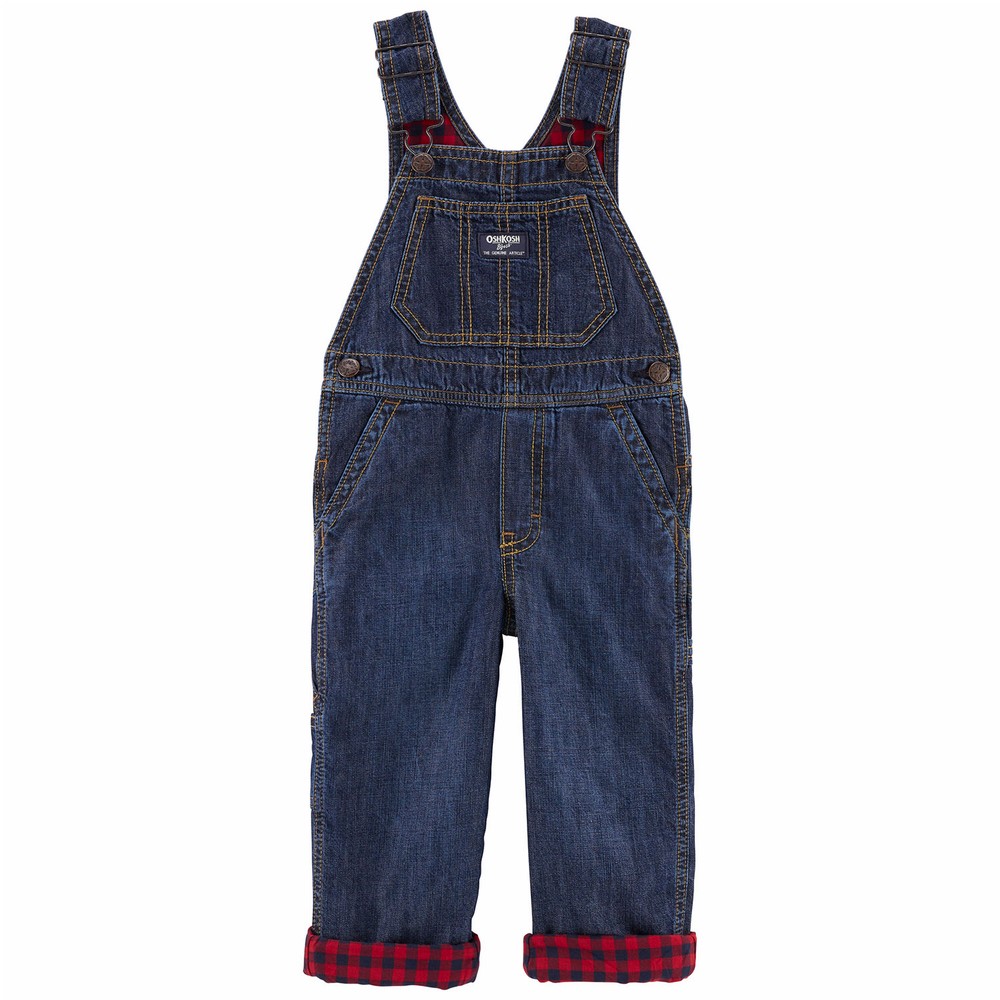 OshKosh B'gosh Buffalo Plaid-Lined Overalls | Toddler Boy