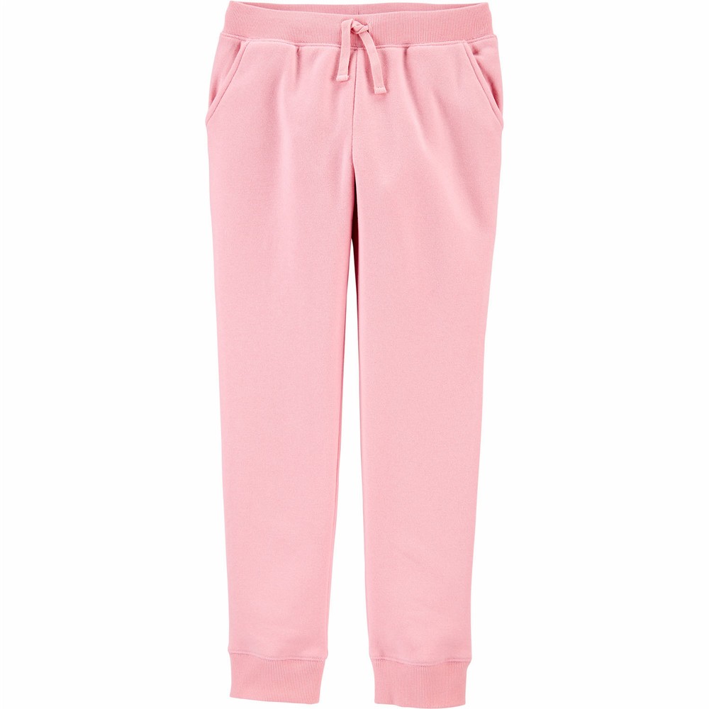 OshKosh Toddler Girl Pink Fleece Drawstring Joggers