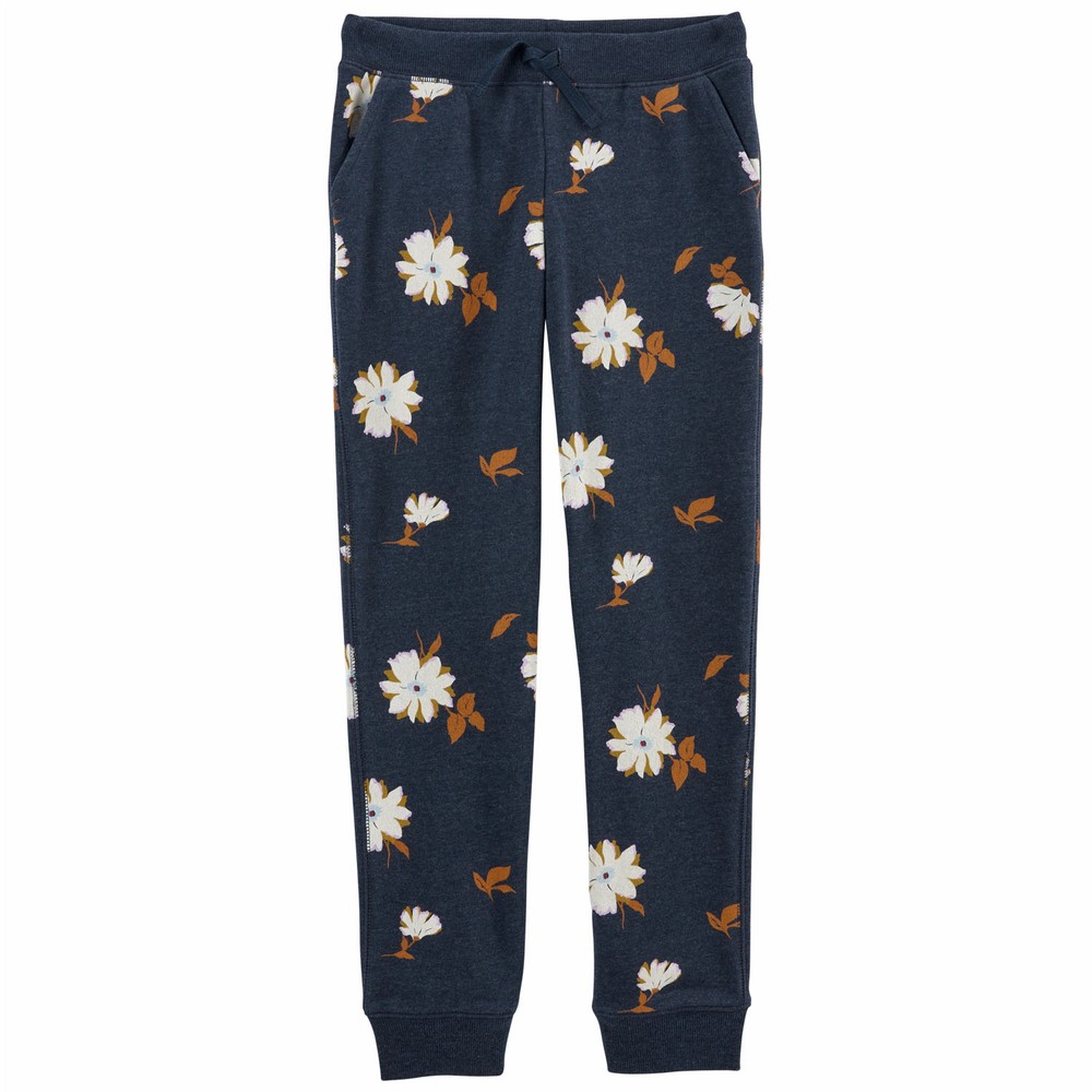 OshKosh B'gosh Pull-On Floral Print Fleece Pants | Girl