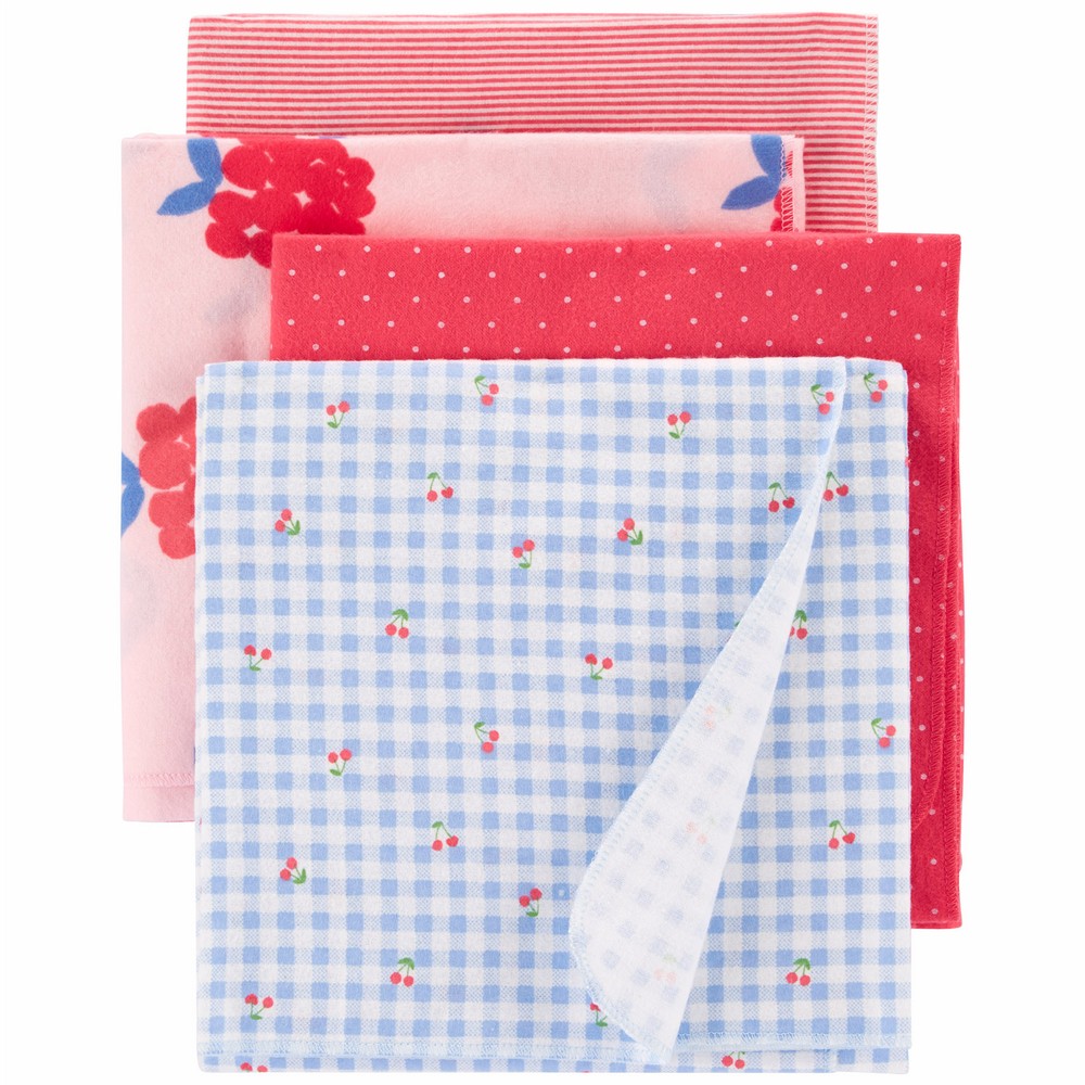 Carter's 4pc Baby Girl Receiving Blankets - Pink main image 1