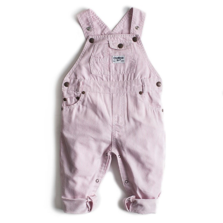 OshKosh B'gosh Hickory Overall Pink Baby Girl