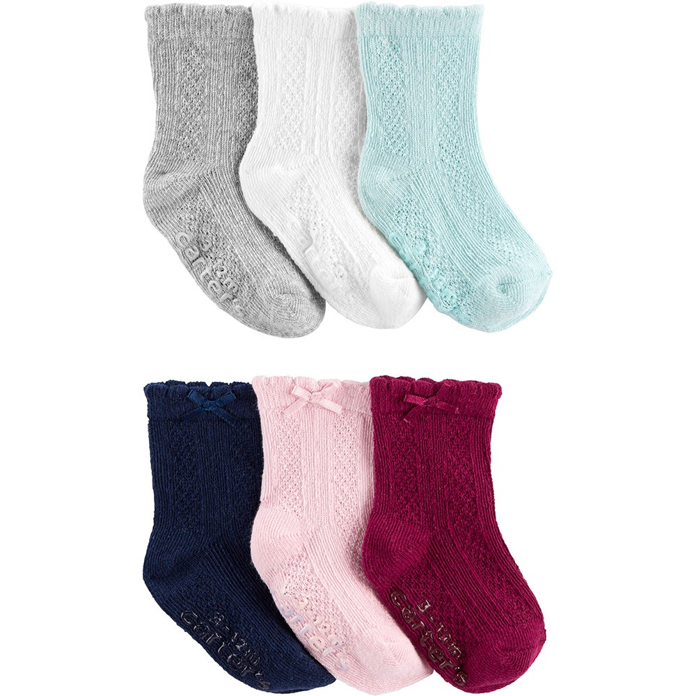 Carter's Carters 6Pack Pointelle Crew Socks Baby Girl