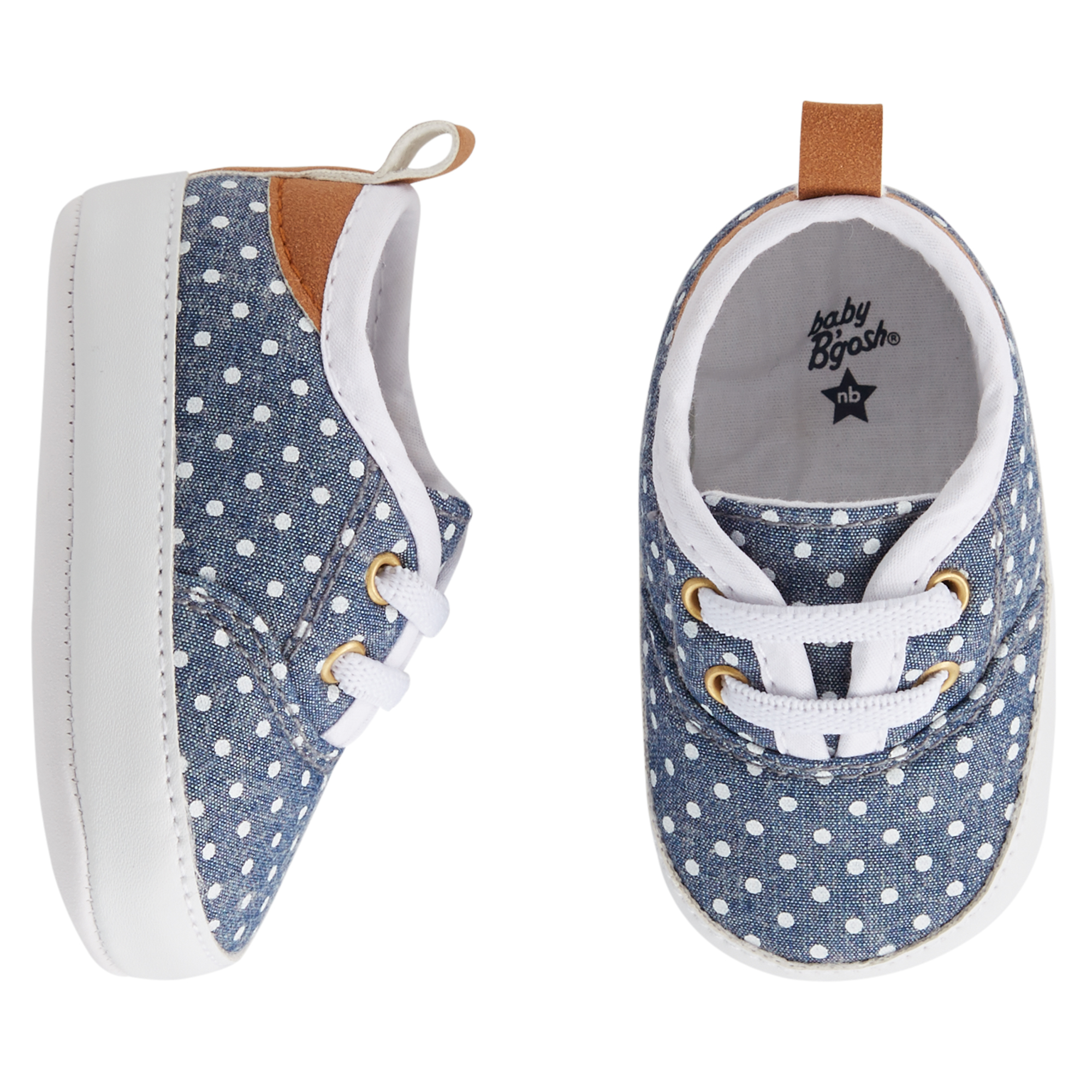 OshKosh B'gosh Baby B'Gosh Dot Chambray Sneakers Crib Shoe